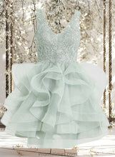 Load image into Gallery viewer, Madison Ball-Gown/Princess V-Neck Short Tulle Lace Homecoming Dress XXBP0025671