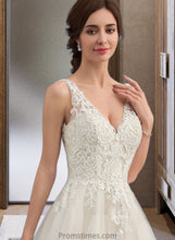 Load image into Gallery viewer, Barbara Ball-Gown/Princess V-neck Court Train Tulle Wedding Dress XXBP0013682