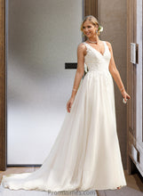 Load image into Gallery viewer, Barbara Ball-Gown/Princess V-neck Court Train Tulle Wedding Dress XXBP0013682