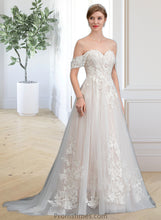 Load image into Gallery viewer, Reyna Ball-Gown/Princess Sweetheart Sweep Train Tulle Wedding Dress XXBP0013685