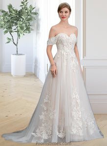 Reyna Ball-Gown/Princess Sweetheart Sweep Train Tulle Wedding Dress XXBP0013685