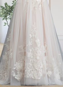 Reyna Ball-Gown/Princess Sweetheart Sweep Train Tulle Wedding Dress XXBP0013685