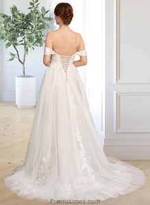 Reyna Ball-Gown/Princess Sweetheart Sweep Train Tulle Wedding Dress XXBP0013685