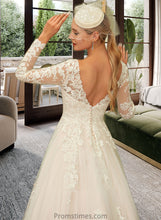 Load image into Gallery viewer, Amaris Ball-Gown/Princess V-neck Sweep Train Tulle Lace Wedding Dress XXBP0013698