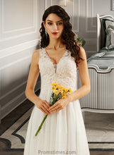 Load image into Gallery viewer, Jaylin A-Line V-neck Knee-Length Wedding Dress With Lace Sequins XXBP0013703