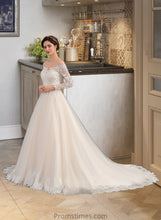 Load image into Gallery viewer, Paola Ball-Gown/Princess Chapel Train Tulle Lace Wedding Dress XXBP0013704