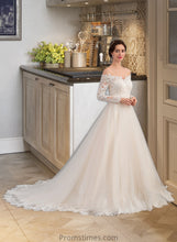 Load image into Gallery viewer, Paola Ball-Gown/Princess Chapel Train Tulle Lace Wedding Dress XXBP0013704