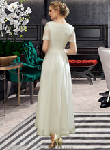 Load image into Gallery viewer, Aisha A-Line V-neck Asymmetrical Wedding Dress With Lace XXBP0013712