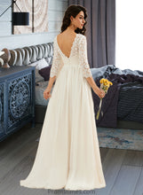 Load image into Gallery viewer, Cassidy A-Line Sweep Train Wedding Dress With Lace XXBP0013715