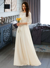 Load image into Gallery viewer, Cassidy A-Line Sweep Train Wedding Dress With Lace XXBP0013715