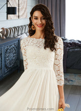 Load image into Gallery viewer, Cassidy A-Line Sweep Train Wedding Dress With Lace XXBP0013715