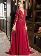 Load image into Gallery viewer, Siena A-Line V-neck Floor-Length Chiffon Wedding Dress With Sequins XXBP0013718