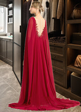 Load image into Gallery viewer, Siena A-Line V-neck Floor-Length Chiffon Wedding Dress With Sequins XXBP0013718