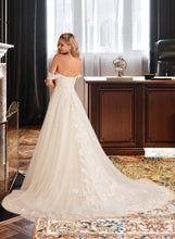 Load image into Gallery viewer, Lila Ball-Gown/Princess Chapel Train Tulle Lace Wedding Dress With Sequins XXBP0013726