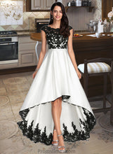 Load image into Gallery viewer, Teresa Ball-Gown/Princess Scoop Neck Asymmetrical Satin Wedding Dress XXBP0013728