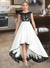 Load image into Gallery viewer, Teresa Ball-Gown/Princess Scoop Neck Asymmetrical Satin Wedding Dress XXBP0013728