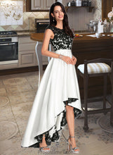 Load image into Gallery viewer, Teresa Ball-Gown/Princess Scoop Neck Asymmetrical Satin Wedding Dress XXBP0013728