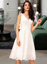 Load image into Gallery viewer, Katrina A-Line V-neck Knee-Length Wedding Dress XXBP0013743