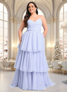 Lauren Ball-Gown/Princess Sweetheart Sweep Train Tulle Prom Dresses With Bow XXBP0025843