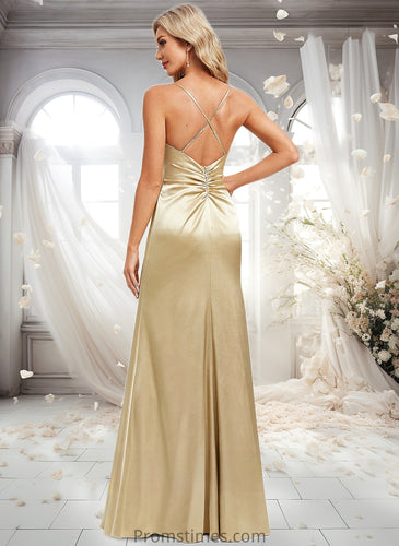 Camryn Trumpet/Mermaid Cowl Floor-Length Stretch Satin Bridesmaid Dress XXBP0025792