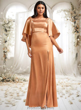 Load image into Gallery viewer, Katherine A-line Square Floor-Length Stretch Satin Bridesmaid Dress XXBP0025765