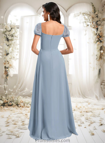 Jaiden A-line Square Floor-Length Chiffon Prom Dresses With Ruffle XXBP0025872