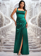 Load image into Gallery viewer, Jazmine A-line Square Floor-Length Stretch Satin Bridesmaid Dress XXBP0025742