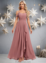 Load image into Gallery viewer, Wendy A-line Cold Shoulder Asymmetrical Chiffon Bridesmaid Dress XXBP0025823