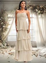 Load image into Gallery viewer, Joy A-line Sweetheart Floor-Length Chiffon Bridesmaid Dress XXBP0025762