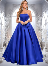 Load image into Gallery viewer, Marcie Ball-Gown/Princess Straight Floor-Length Satin Prom Dresses XXBP0025831