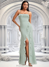 Load image into Gallery viewer, Amani A-line Square Floor-Length Chiffon Bridesmaid Dress With Ruffle XXBP0025735