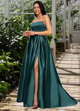 Load image into Gallery viewer, Sibyl Ball-Gown/Princess Sweep Train Satin Prom Dresses XXBP0022207