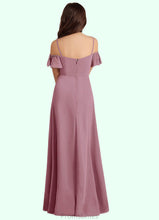 Load image into Gallery viewer, Daniela A-Line Off the Shoulder Chiffon Floor-Length Junior Bridesmaid Dress Vintage Mauve XXBP0022859