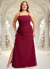 Load image into Gallery viewer, Mya Trumpet/Mermaid Square Floor-Length Chiffon Bridesmaid Dress XXBP0025826