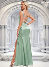 Load image into Gallery viewer, Ariella Trumpet/Mermaid Square Floor-Length Stretch Satin Bridesmaid Dress XXBP0025784