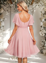 Load image into Gallery viewer, Liliana A-line V-Neck Knee-Length Chiffon Homecoming Dress XXBP0025702