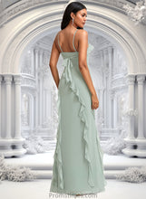 Load image into Gallery viewer, Amani A-line Square Floor-Length Chiffon Bridesmaid Dress With Ruffle XXBP0025735