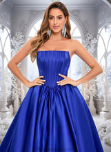 Load image into Gallery viewer, Marcie Ball-Gown/Princess Straight Floor-Length Satin Prom Dresses XXBP0025831