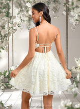 Load image into Gallery viewer, Leia A-line V-Neck Short Lace Homecoming Dress XXBP0025708