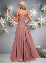 Load image into Gallery viewer, Wendy A-line Cold Shoulder Asymmetrical Chiffon Bridesmaid Dress XXBP0025823