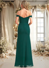 Load image into Gallery viewer, Laci A-line Off the Shoulder Floor-Length Chiffon Bridesmaid Dress XXBP0025744