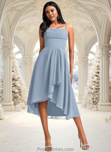 Load image into Gallery viewer, Kyra A-line Cowl Asymmetrical Chiffon Bridesmaid Dress With Ruffle XXBP0025727