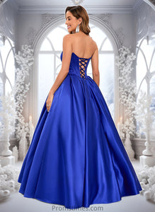 Marcie Ball-Gown/Princess Straight Floor-Length Satin Prom Dresses XXBP0025831