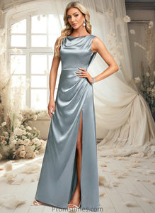 Brenda A-line Scoop Cowl Floor-Length Stretch Satin Prom Dresses XXBP0025878