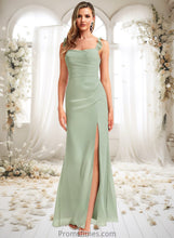 Load image into Gallery viewer, Baylee A-line Square Floor-Length Chiffon Bridesmaid Dress With Ruffle XXBP0025739