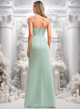 Load image into Gallery viewer, Cheryl A-line Square Floor-Length Satin Bridesmaid Dress With Ruffle XXBP0025736