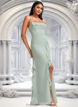 Load image into Gallery viewer, Amani A-line Square Floor-Length Chiffon Bridesmaid Dress With Ruffle XXBP0025735