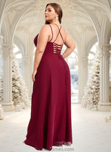 Load image into Gallery viewer, Mya Trumpet/Mermaid Square Floor-Length Chiffon Bridesmaid Dress XXBP0025826