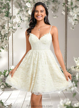 Load image into Gallery viewer, Leia A-line V-Neck Short Lace Homecoming Dress XXBP0025708