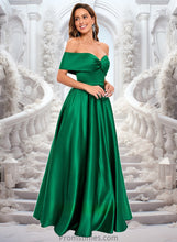 Load image into Gallery viewer, Jamie Ball-Gown/Princess Off the Shoulder Floor-Length Satin Prom Dresses XXBP0025871